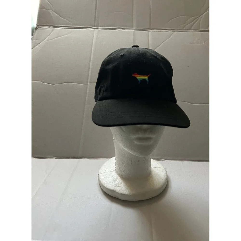 PINK Victoria's Secret Black Rainbow Dog Hat